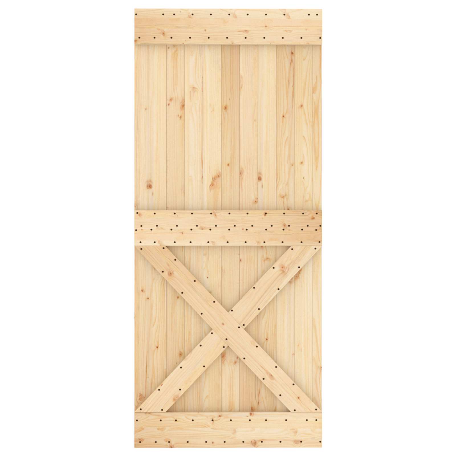 Durvis NARVIK dabīgas 90 x 210 cm Masīvas priedes koka durvis