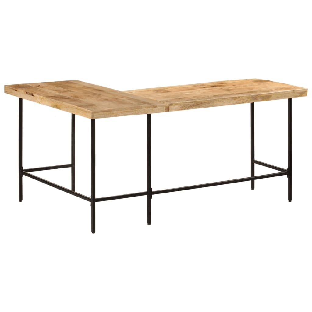 Rašomasis stalas 165x110x77 cm medžio masyvo mango ir geležies