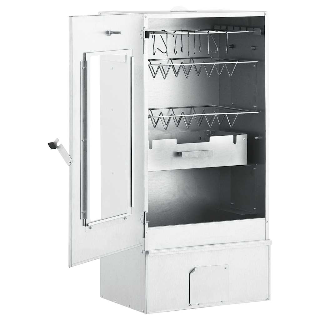 Oven-smoker with table, galvanized steel