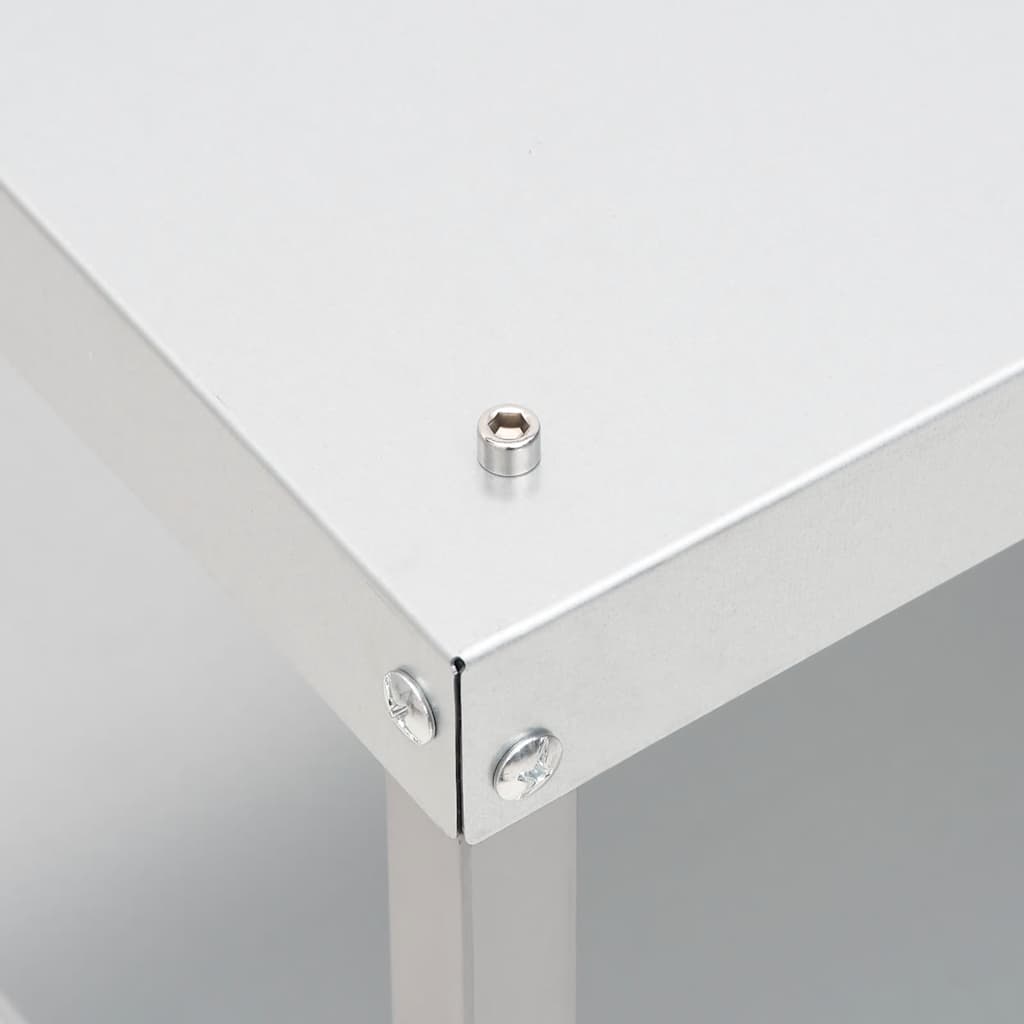 Oven-smoker with table, galvanized steel