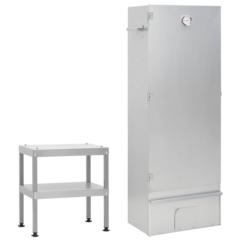 Smoker-oven with table, galvanized steel