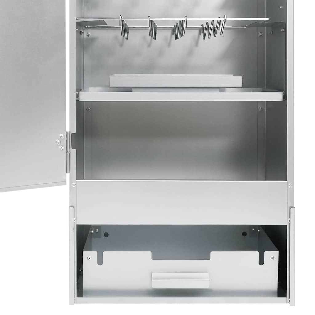 Smoker-oven with table, galvanized steel