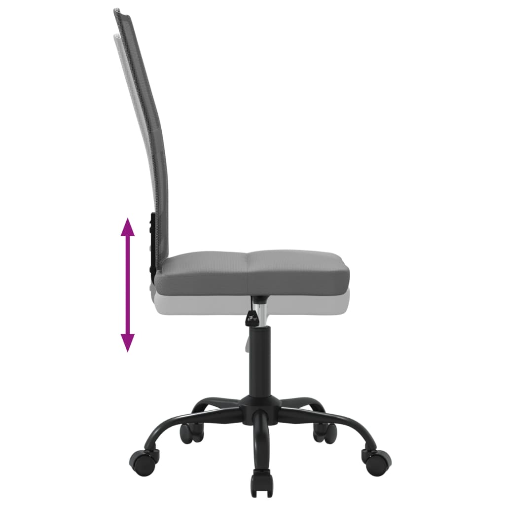 Biroja krēsls, pelēks, tīklveida audums, regulējams augstums