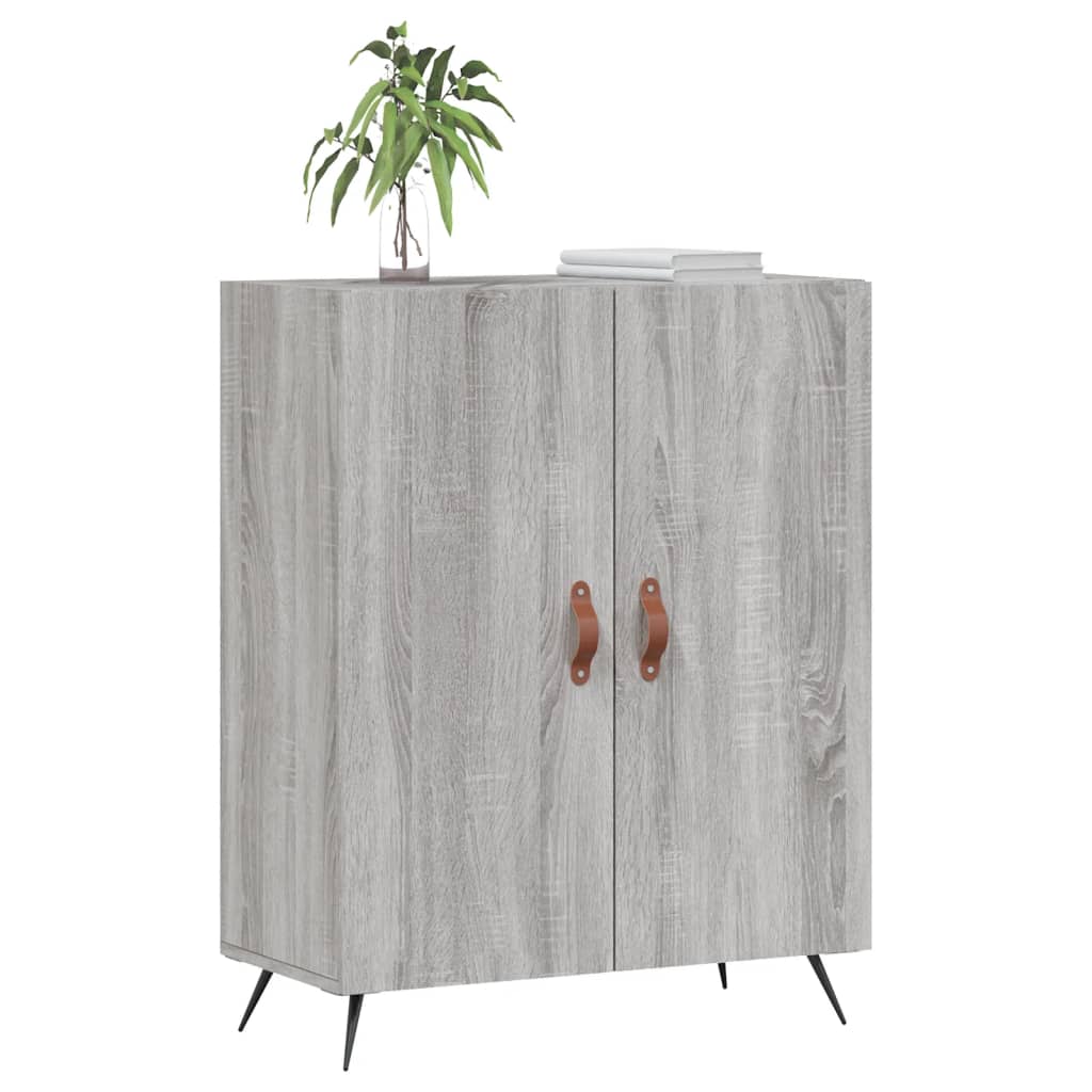 Sideboard, grey oak, 69.5x34x90cm, engineered wood