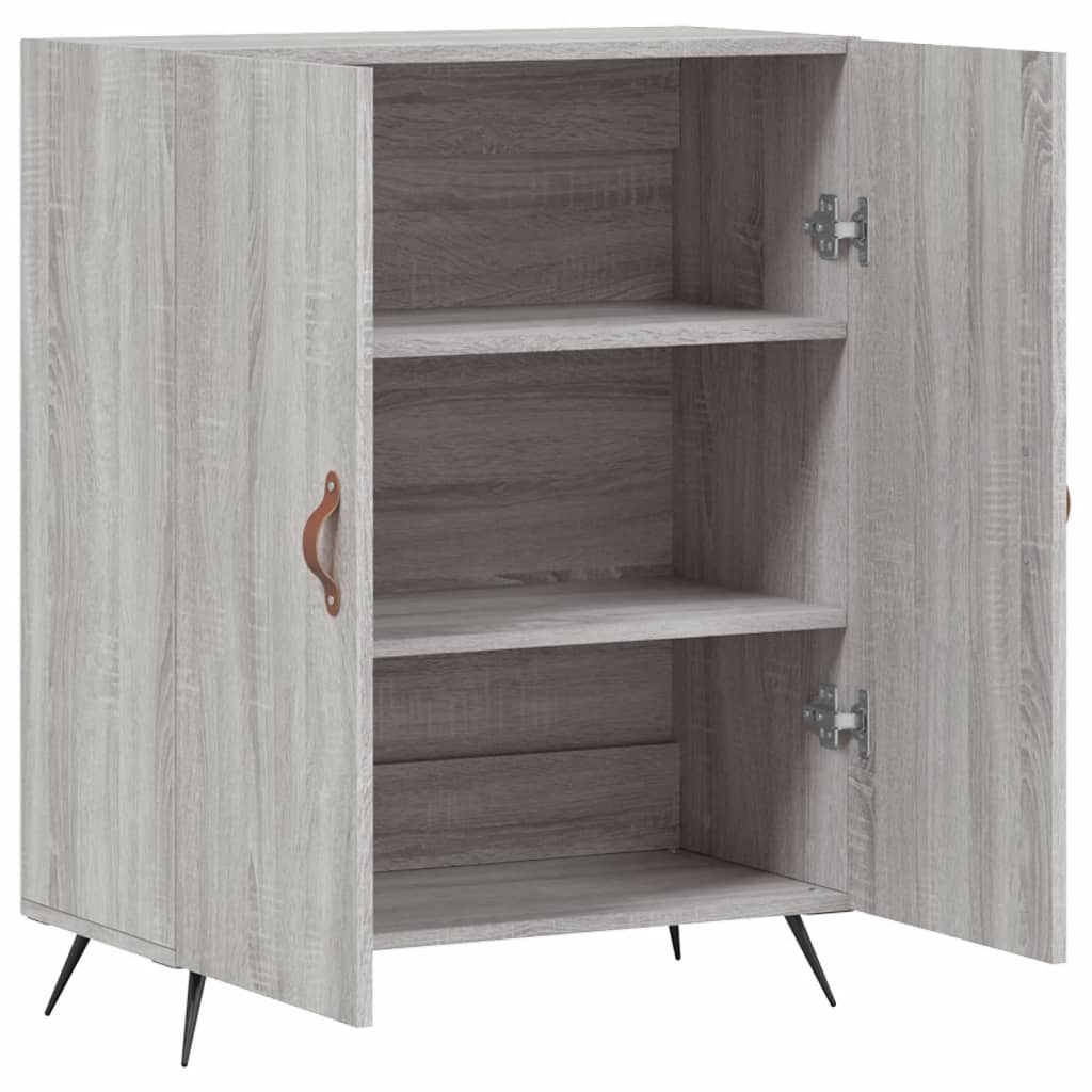 Sideboard, grey oak, 69.5x34x90cm, engineered wood
