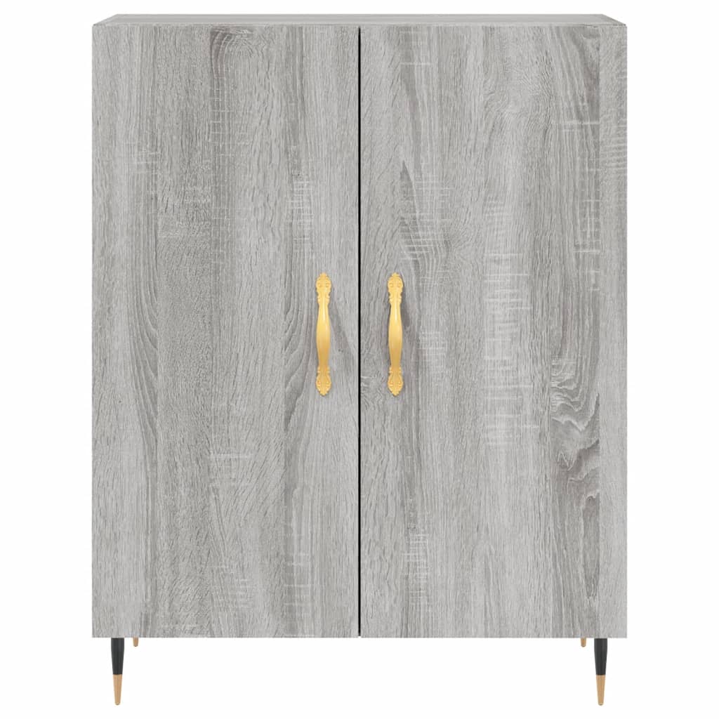 Sideboard, grey oak, 69.5x34x90cm, engineered wood