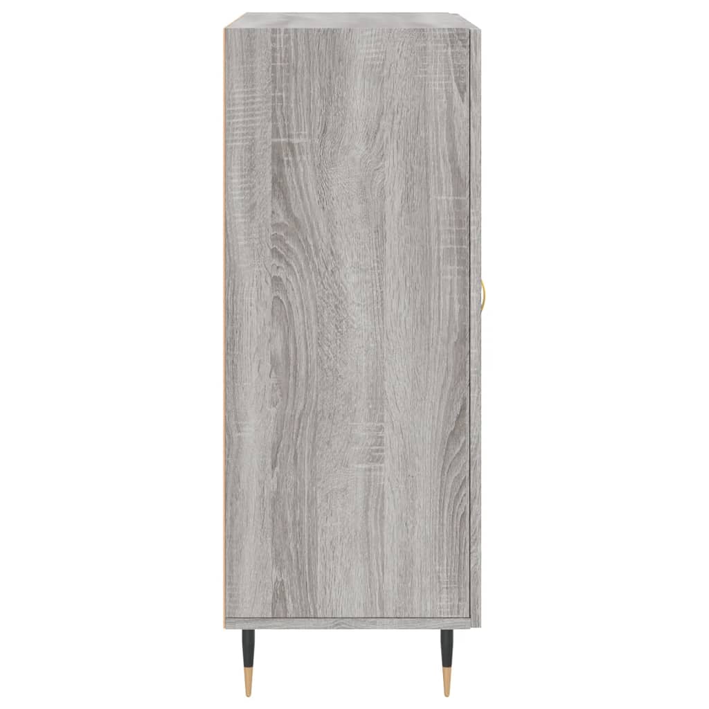 Sideboard, grey oak, 69.5x34x90cm, engineered wood
