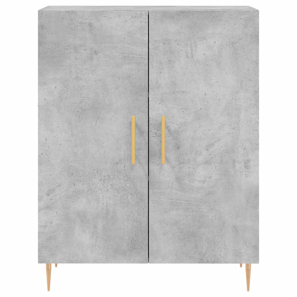 Sānu skapītis, betona pelēks, 69,5x34x90cm, apstrādāta koksne
