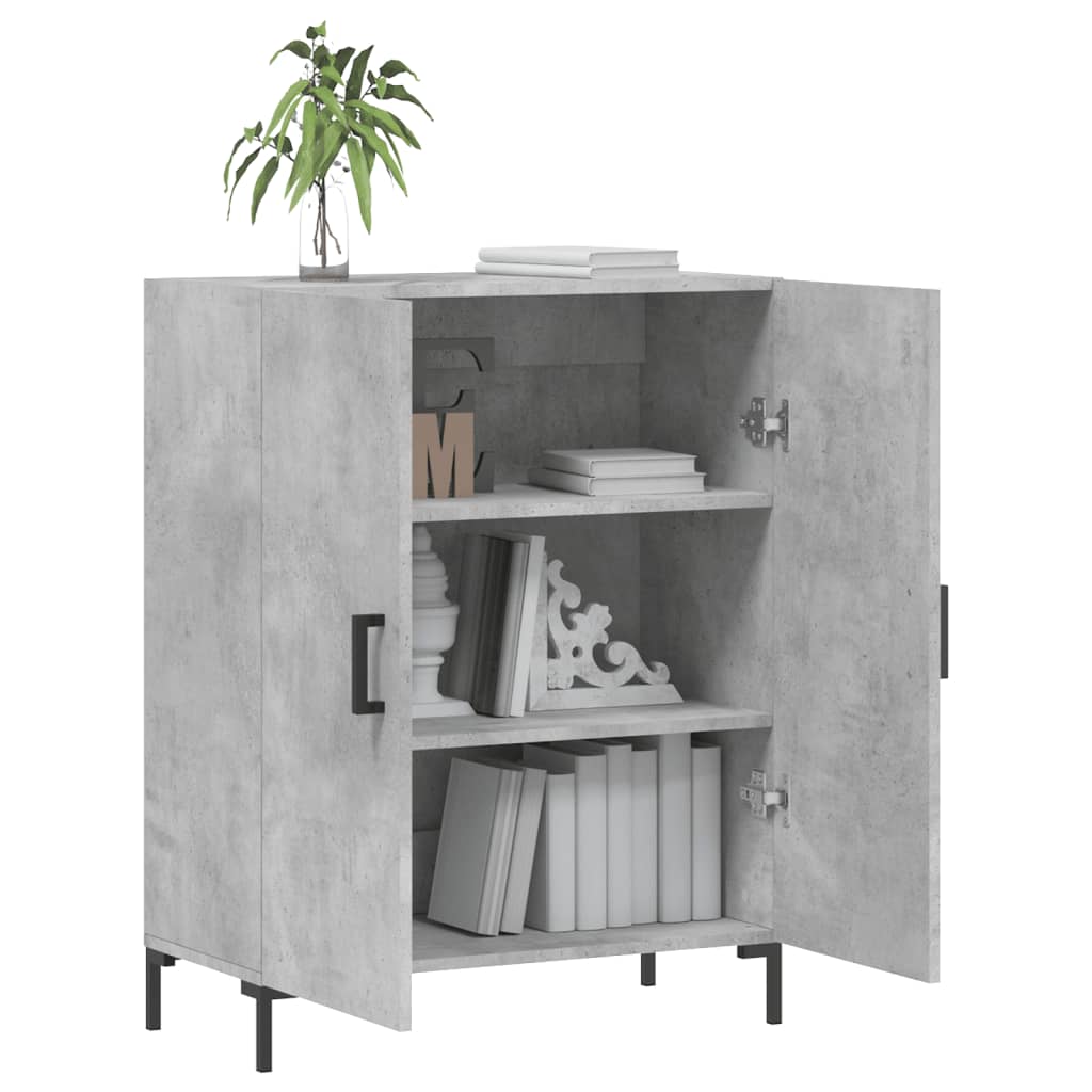 Sideboard, concrete gray, 69.5x34x90cm, engineered wood