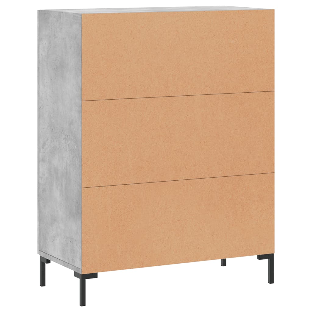 Sideboard, concrete gray, 69.5x34x90cm, engineered wood