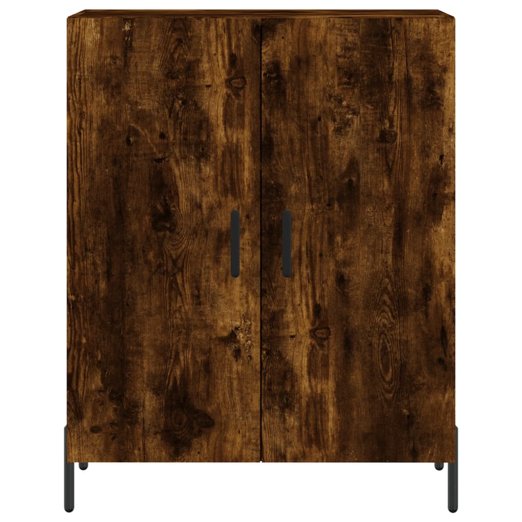 Sideboard, smoked oak, 69.5x34x90cm, engineered wood