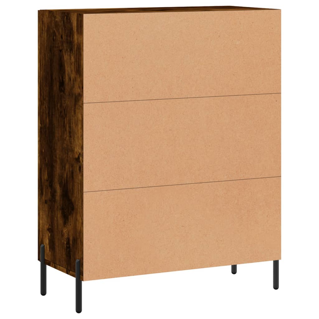 Sideboard, smoked oak, 69.5x34x90cm, engineered wood