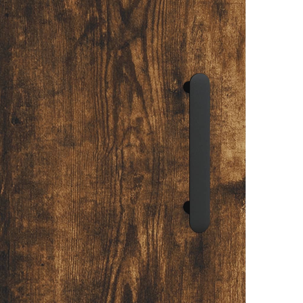 Sideboard, smoked oak, 69.5x34x90cm, engineered wood
