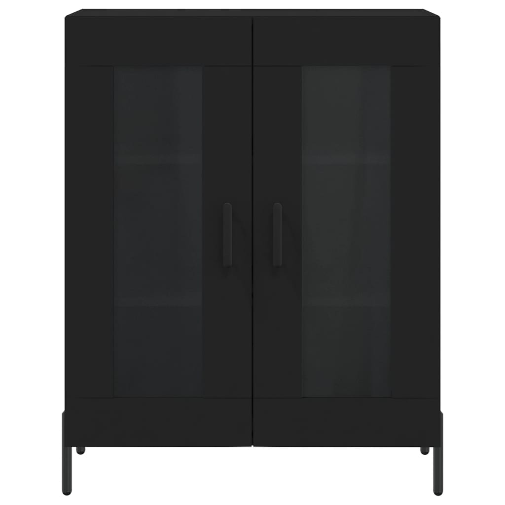Sideboard, black, 69.5x34x90cm, engineered wood