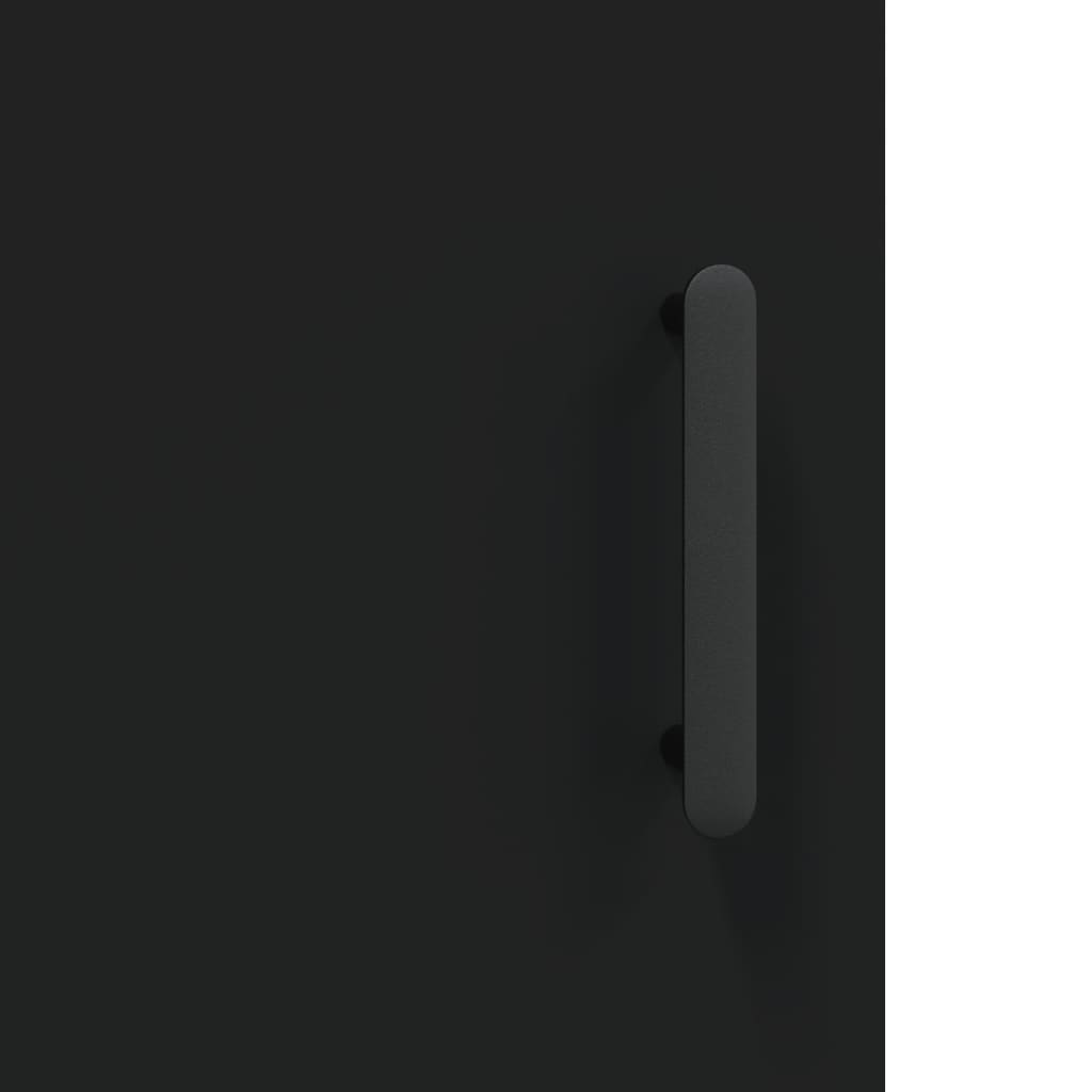 Sideboard, black, 69.5x34x90cm, engineered wood