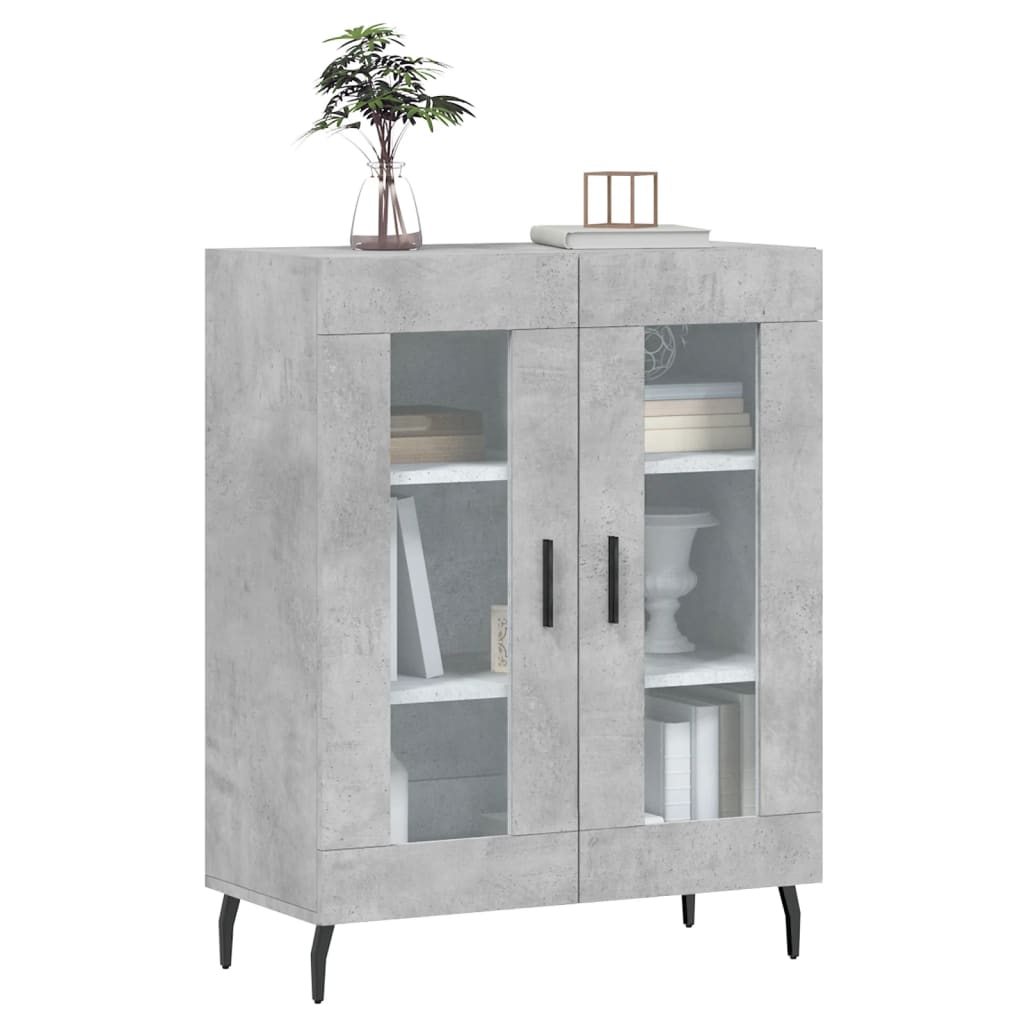 Sideboard, concrete gray, 69.5x34x90cm, engineered wood