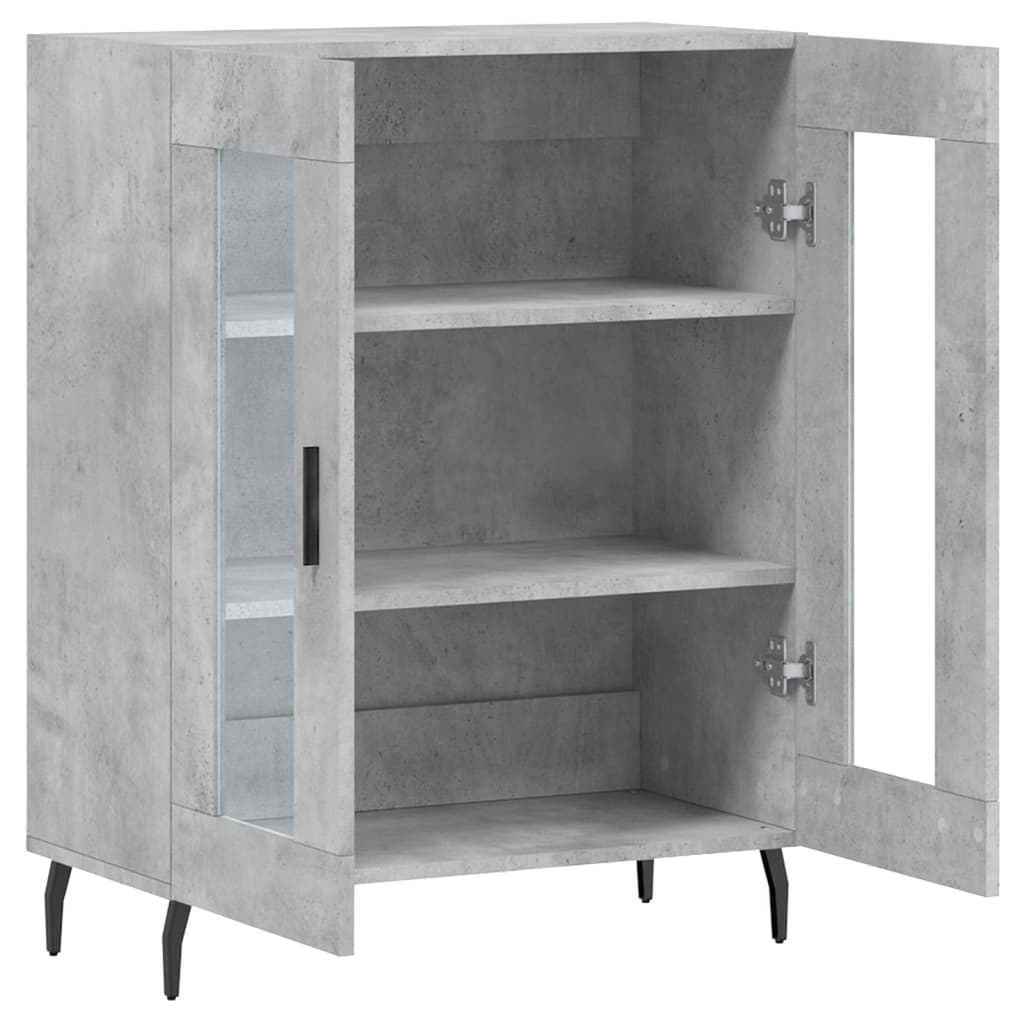 Sideboard, concrete gray, 69.5x34x90cm, engineered wood