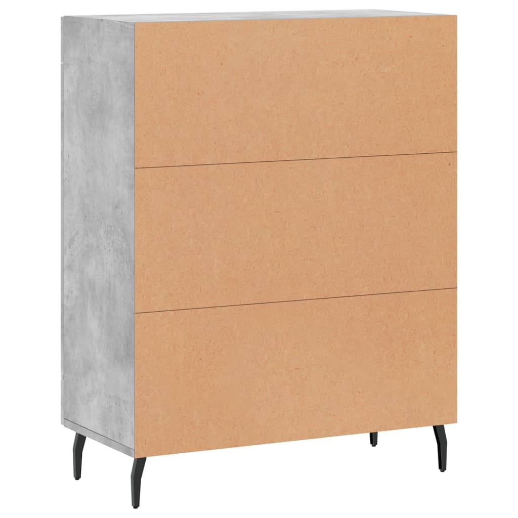 Sideboard, concrete gray, 69.5x34x90cm, engineered wood
