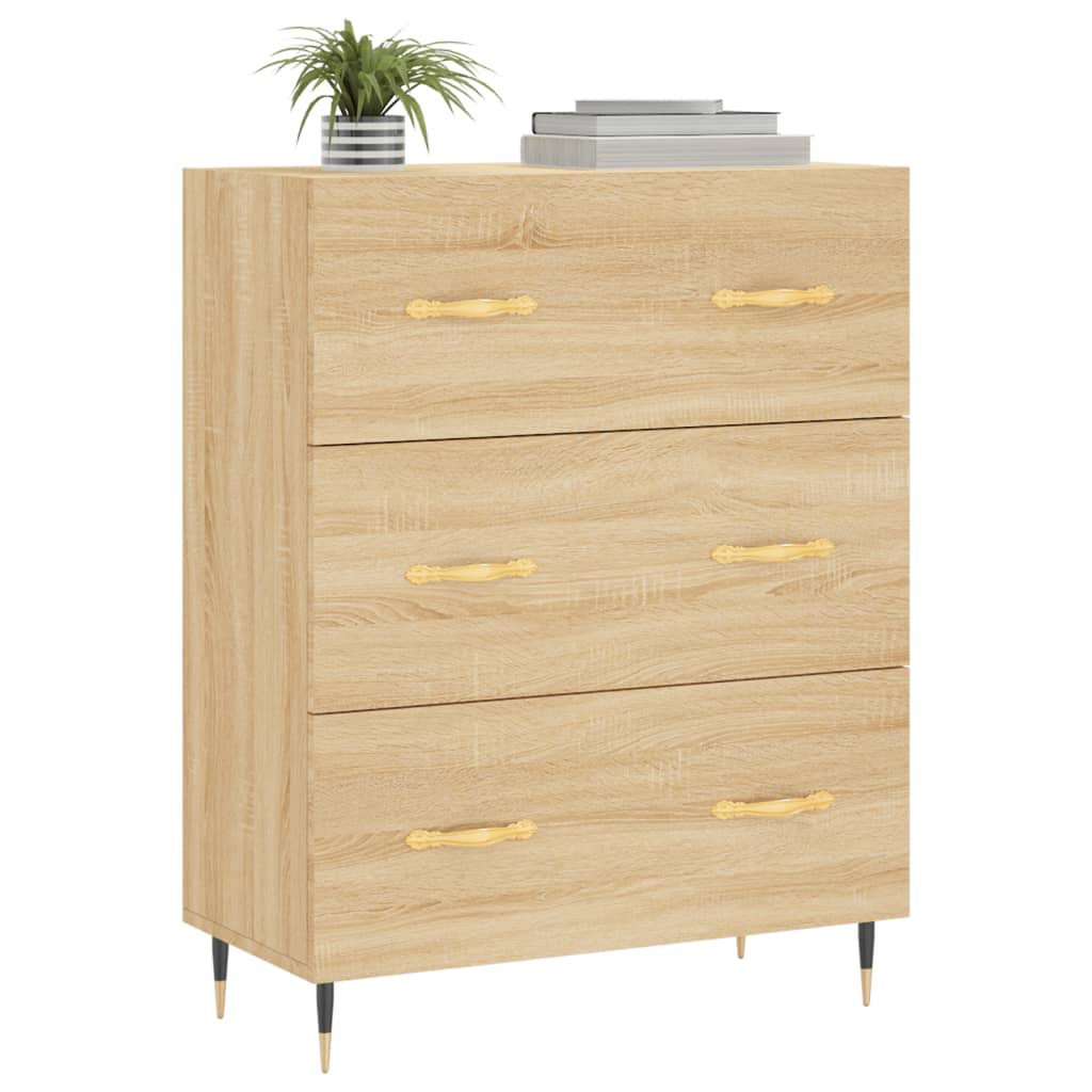 Sideboard, Sonoma oak, 69.5x34x90cm, engineered wood