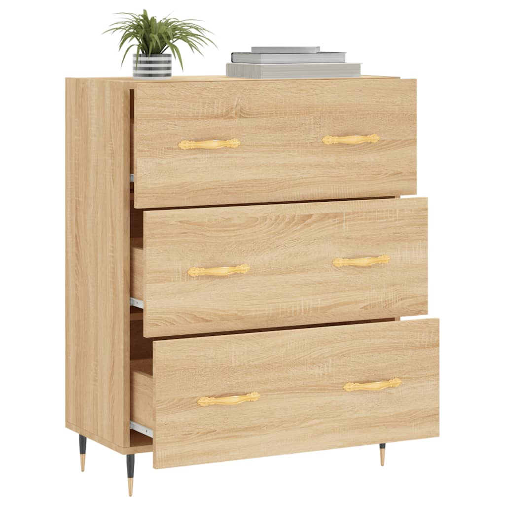 Sideboard, Sonoma oak, 69.5x34x90cm, engineered wood