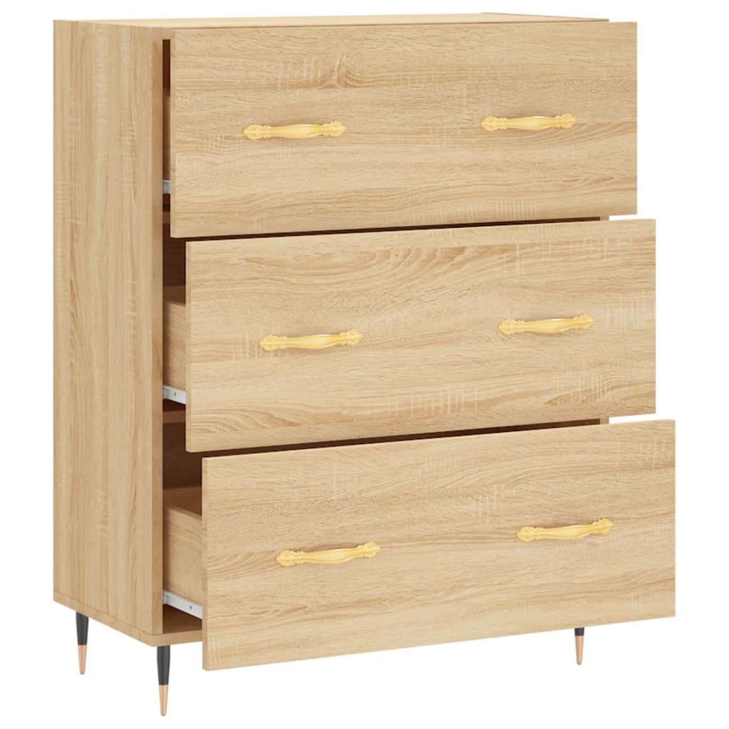 Sideboard, Sonoma oak, 69.5x34x90cm, engineered wood