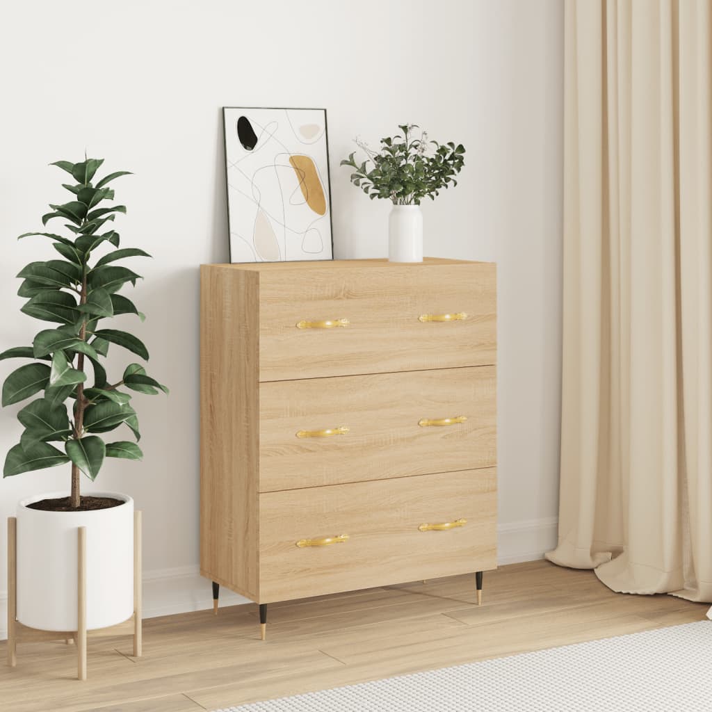 Sideboard, Sonoma oak, 69.5x34x90cm, engineered wood
