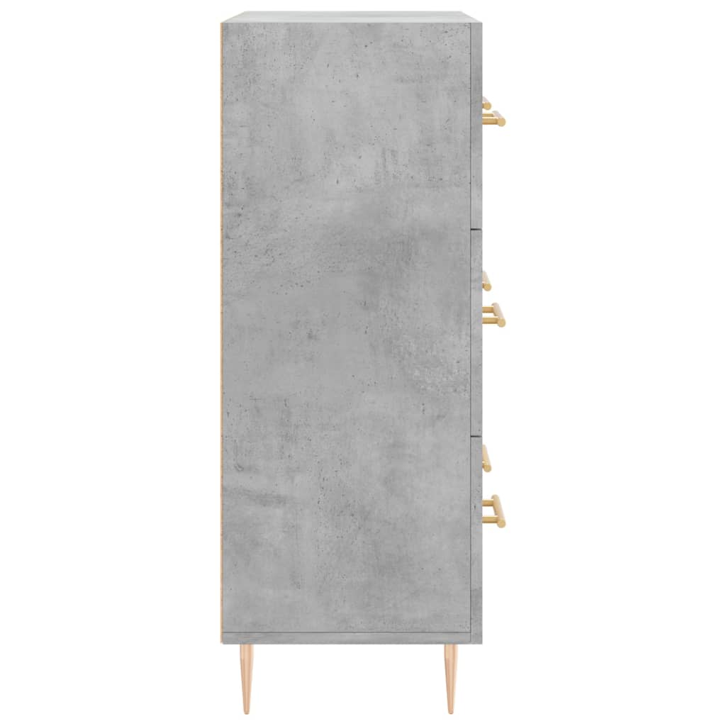Šoninė spintelė, betono pilka, 69,5x34x90cm, apdirbta mediena