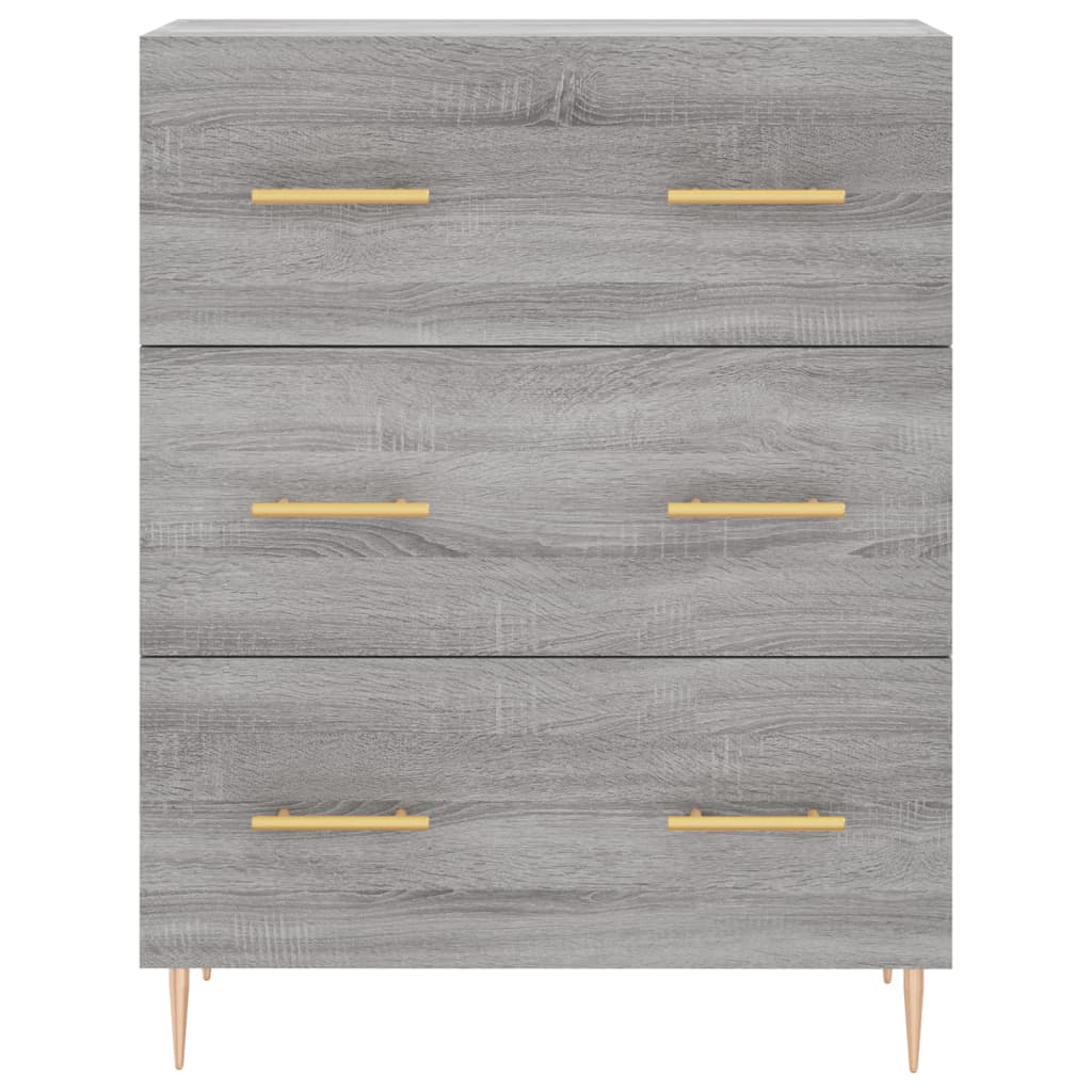 Kumode, pelēks ozols, 69,5x34x90cm, apstrādāta koksne