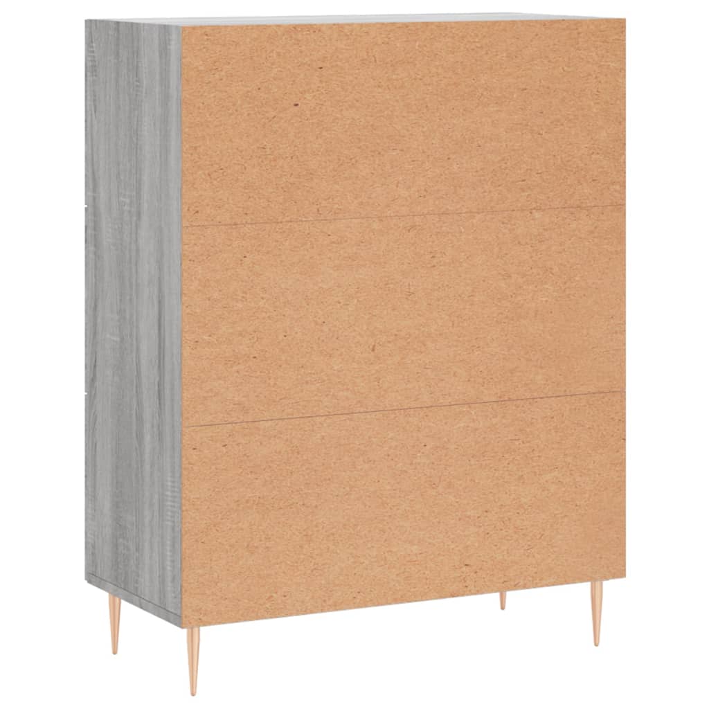Kumode, pelēks ozols, 69,5x34x90cm, apstrādāta koksne