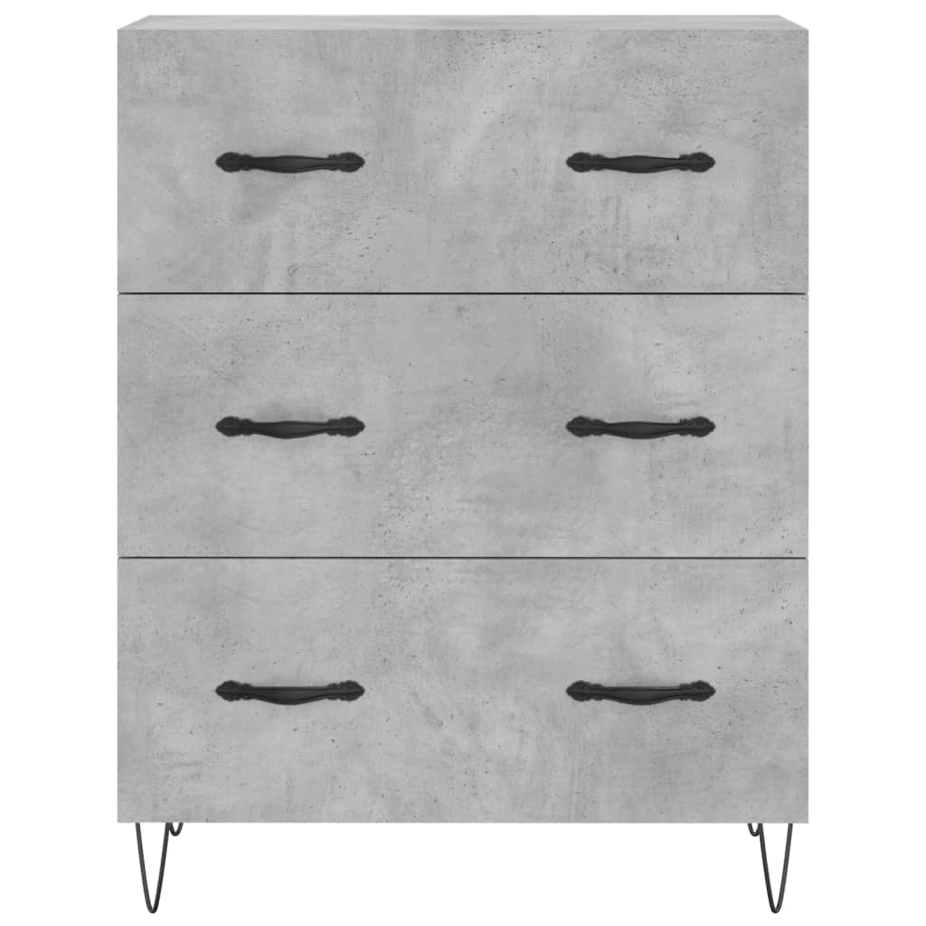 Sideboard, concrete gray, 69.5x34x90cm, engineered wood