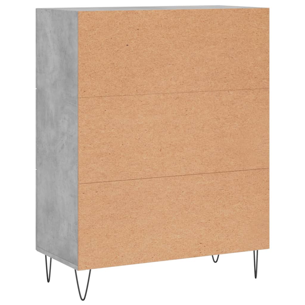 Sideboard, concrete gray, 69.5x34x90cm, engineered wood