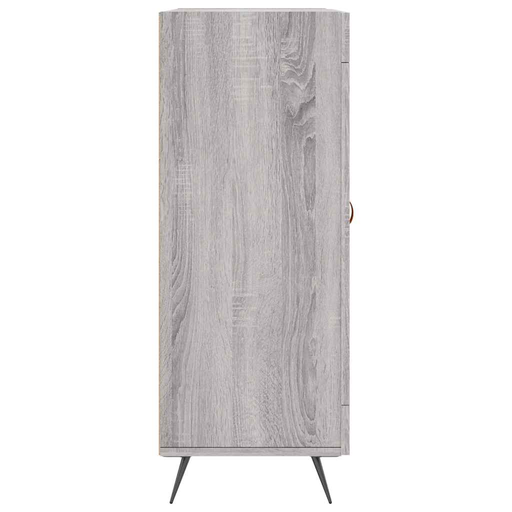 Side cabinet, grey oak, 69.5x34x90cm, engineered wood