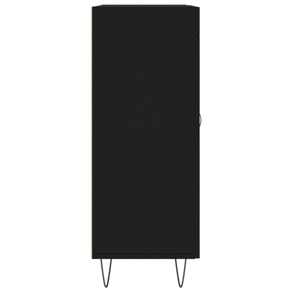 Sideboard, black, 69.5x34x90cm, engineered wood