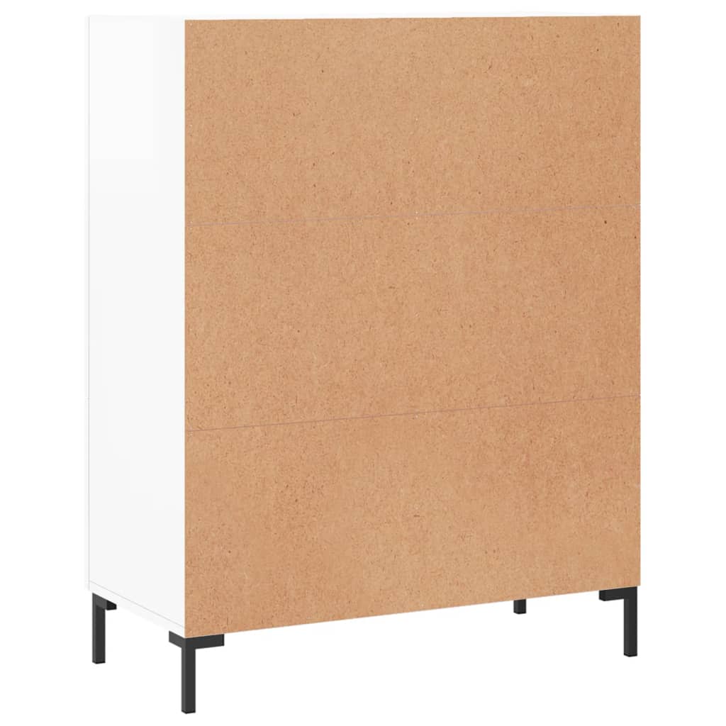 Sideboard, white, 69.5x34x90cm, engineered wood, high gloss