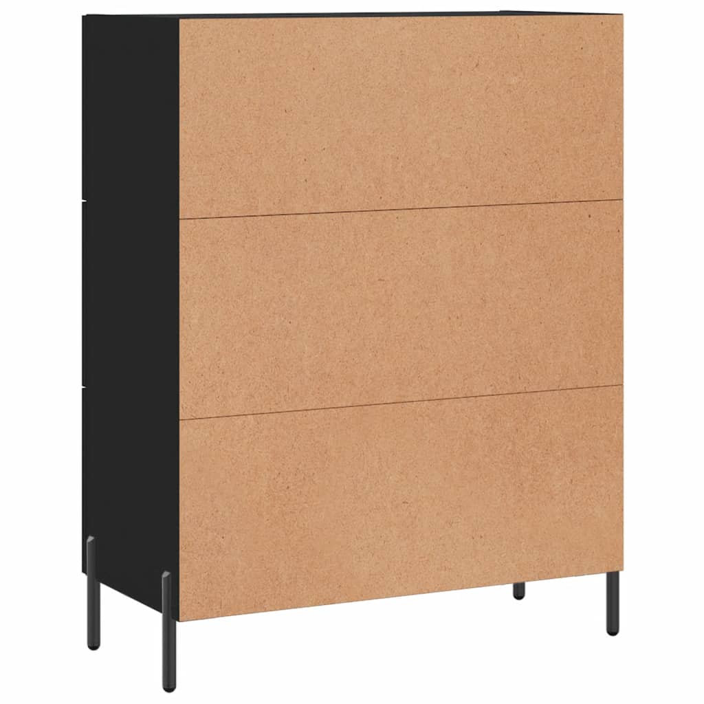 Sideboard, black, 69.5x34x90cm, engineered wood