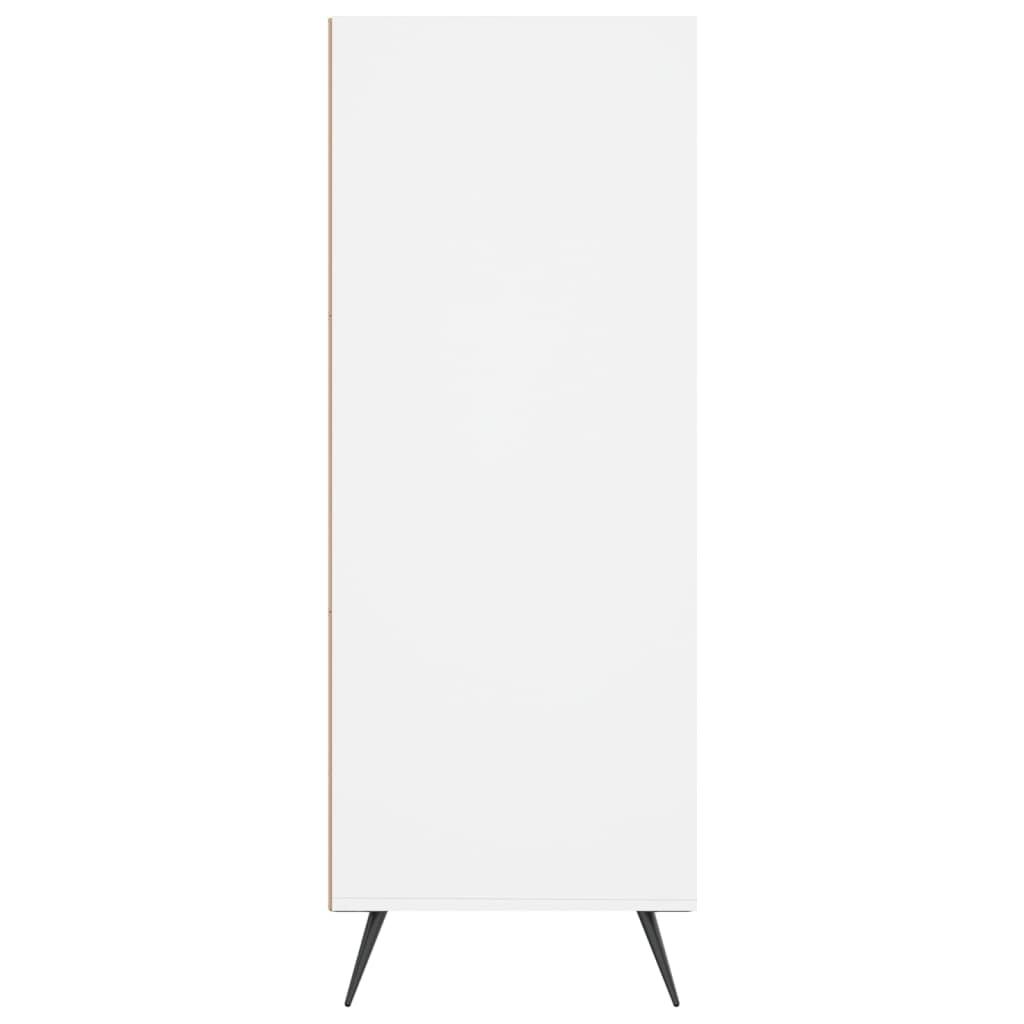 Grāmatu plaukts, balts, 69,5x32,5x90cm, apstrādāta koksne