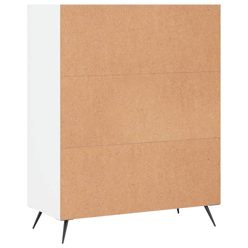 Grāmatu plaukts, balts, 69,5x32,5x90cm, apstrādāta koksne