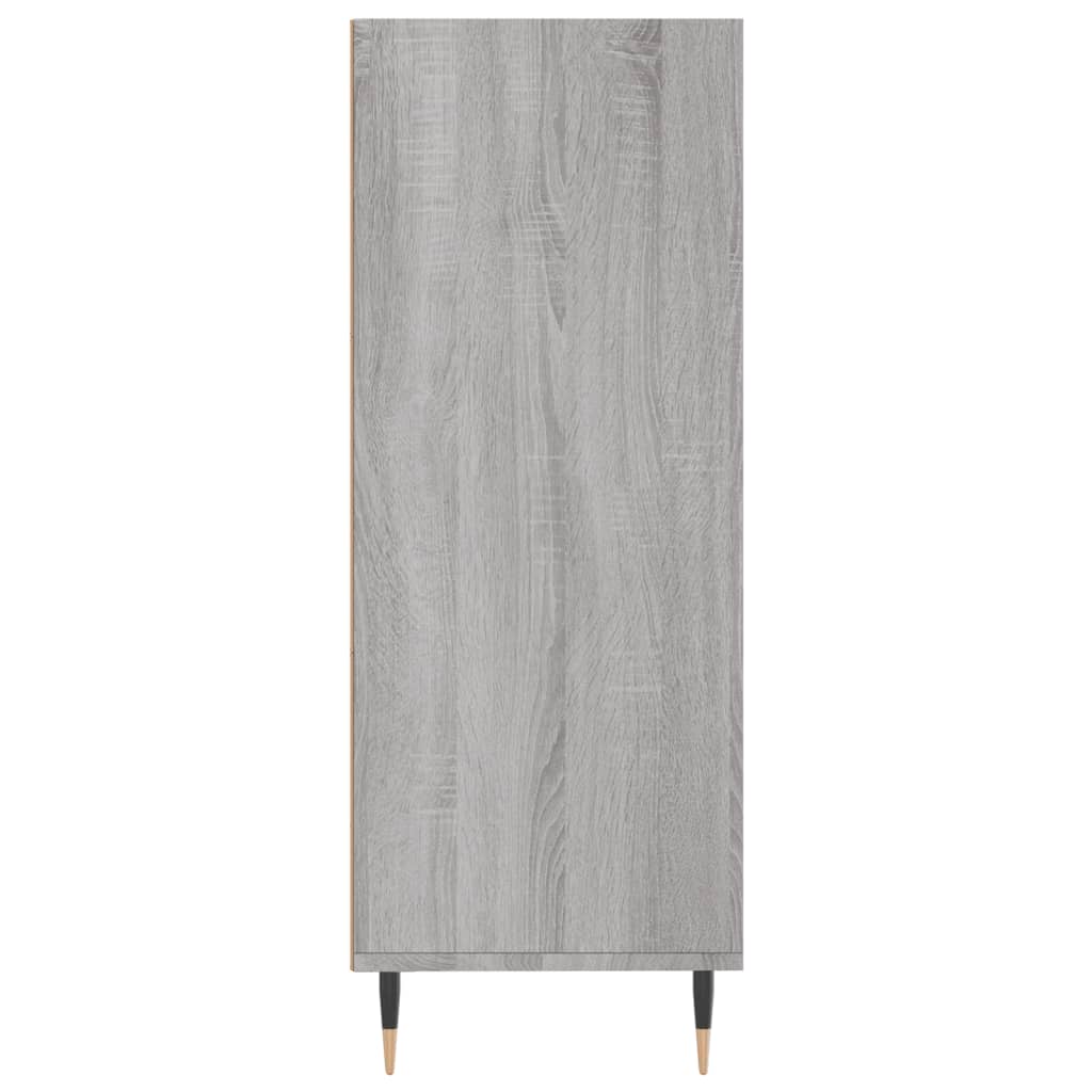 Grāmatu skapis, pelēks ozols, 69,5x32,5x90cm, apstrādāta koksne