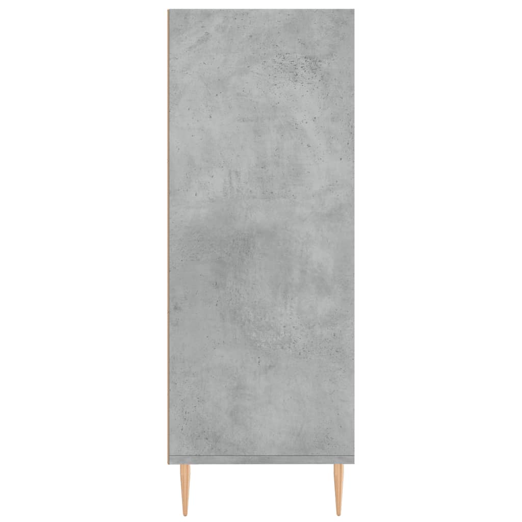 Grāmatu skapis, betona pelēks, 69,5x32,5x90 cm, inženierijas koks