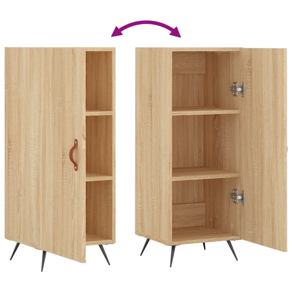 Side cabinet, oak color, 34.5x34x90cm, engineered wood