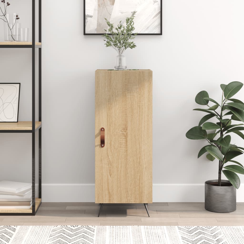 Side cabinet, oak color, 34.5x34x90cm, engineered wood