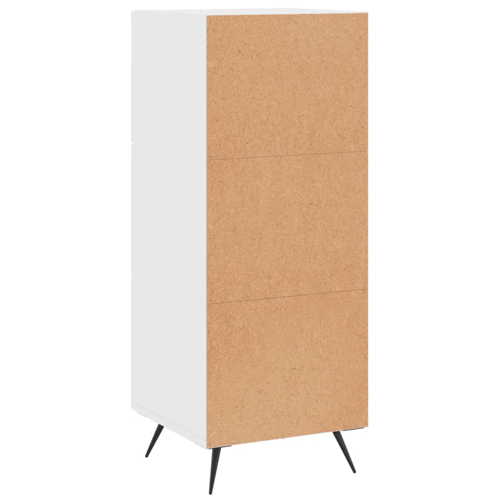 Side cabinet, white, 34.5x34x90cm, engineered wood, high gloss