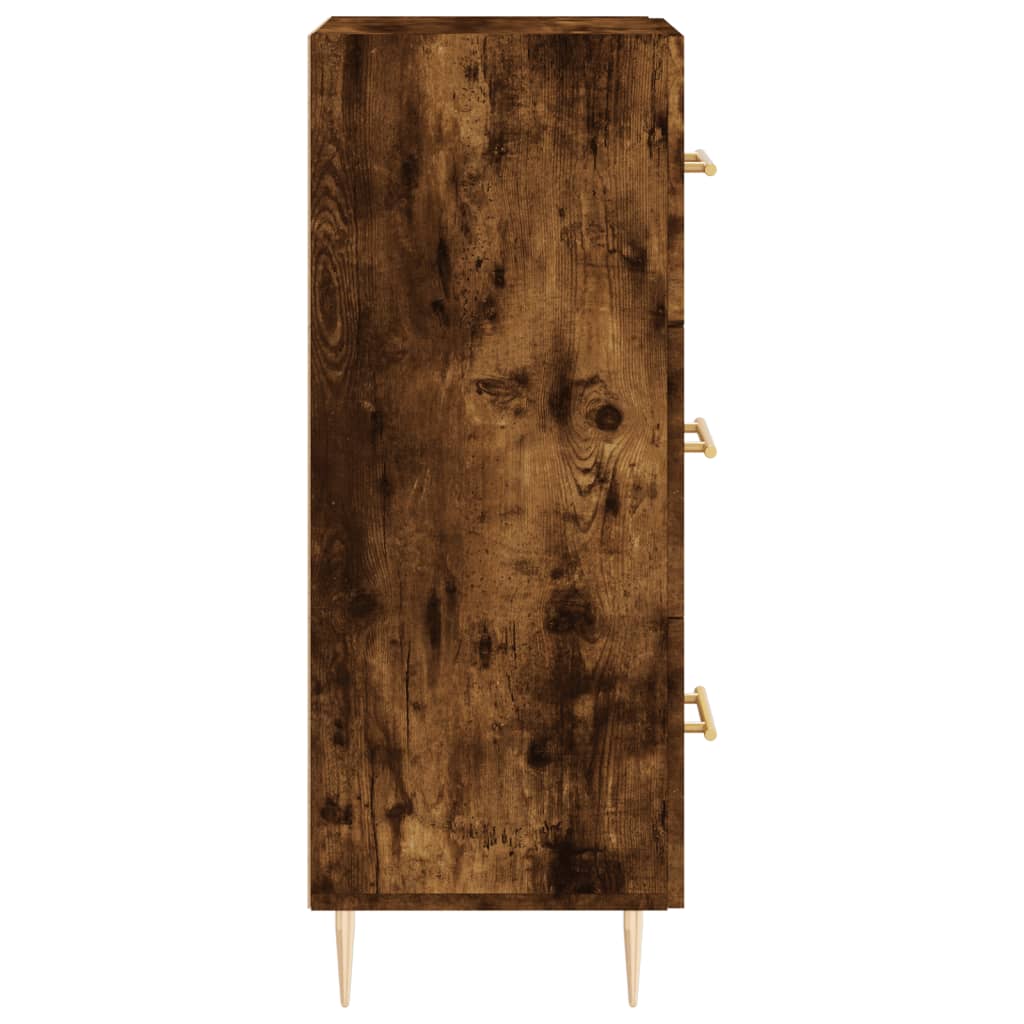 Side cabinet, smoky oak, 34.5x34x90cm, engineered wood