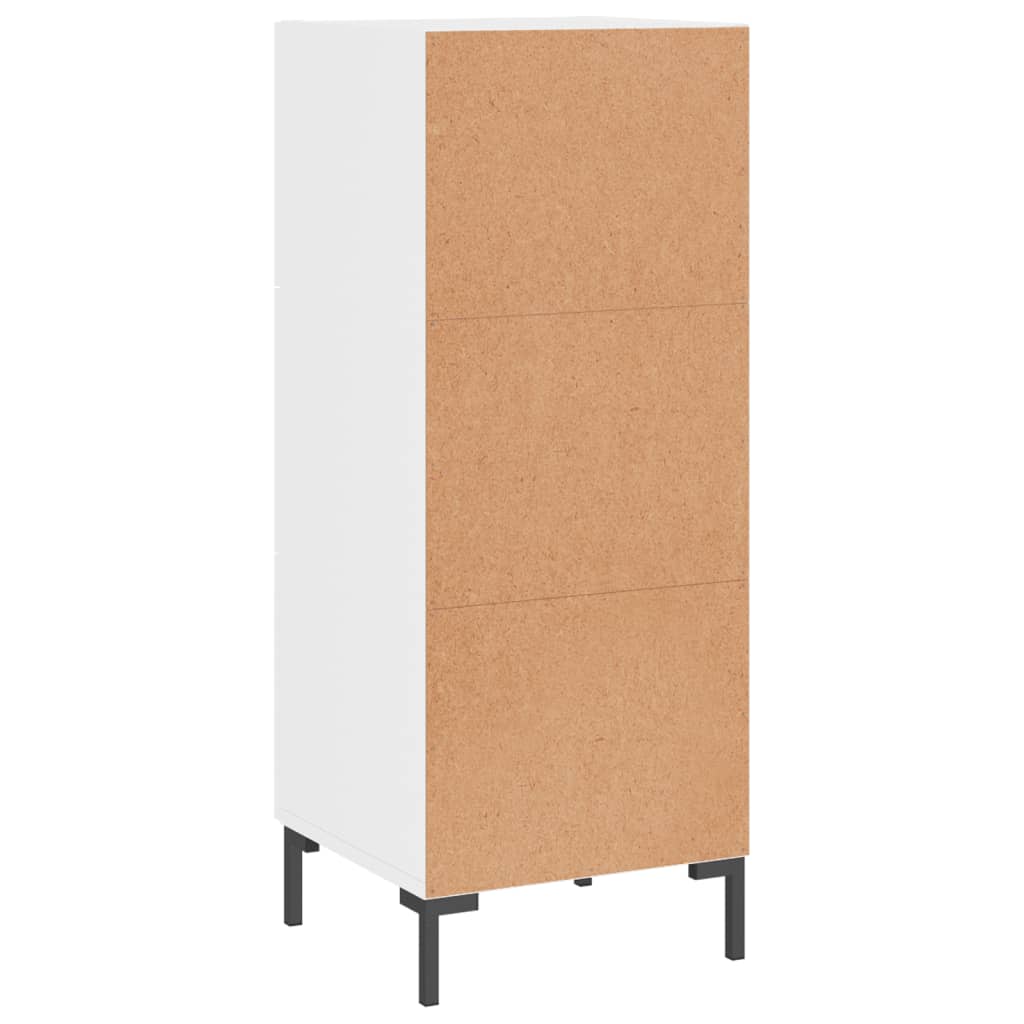 Side cabinet, white, 34.5x34x90cm, engineered wood, high gloss