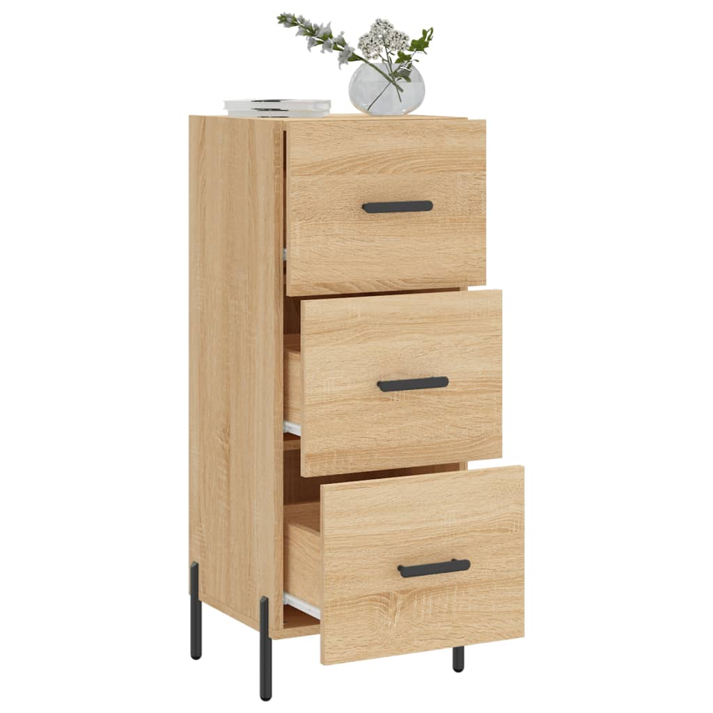 Side cabinet, oak color, 34.5x34x90cm, engineered wood