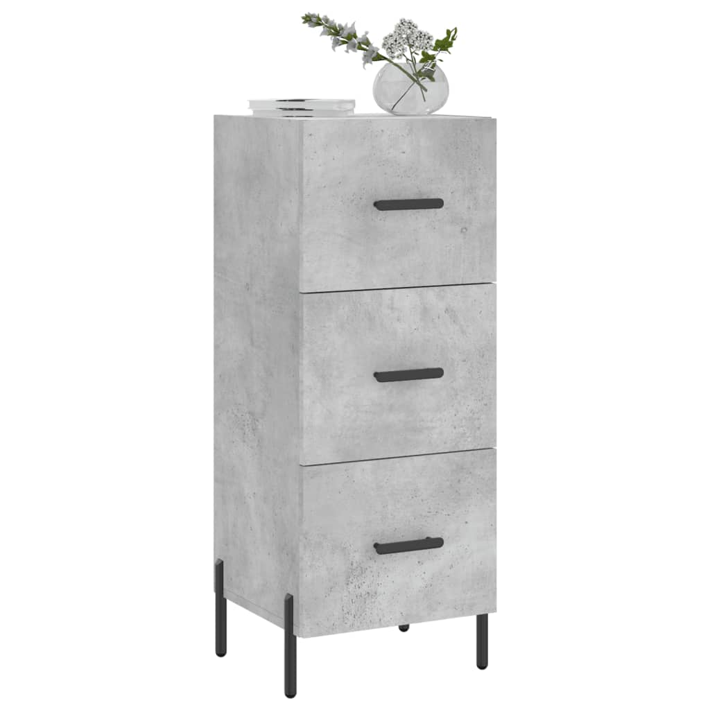 Side cabinet, concrete gray, 34.5x34x90cm, engineered wood