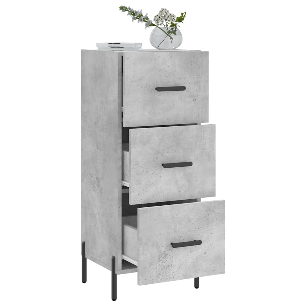 Side cabinet, concrete gray, 34.5x34x90cm, engineered wood