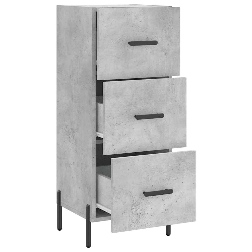 Side cabinet, concrete gray, 34.5x34x90cm, engineered wood