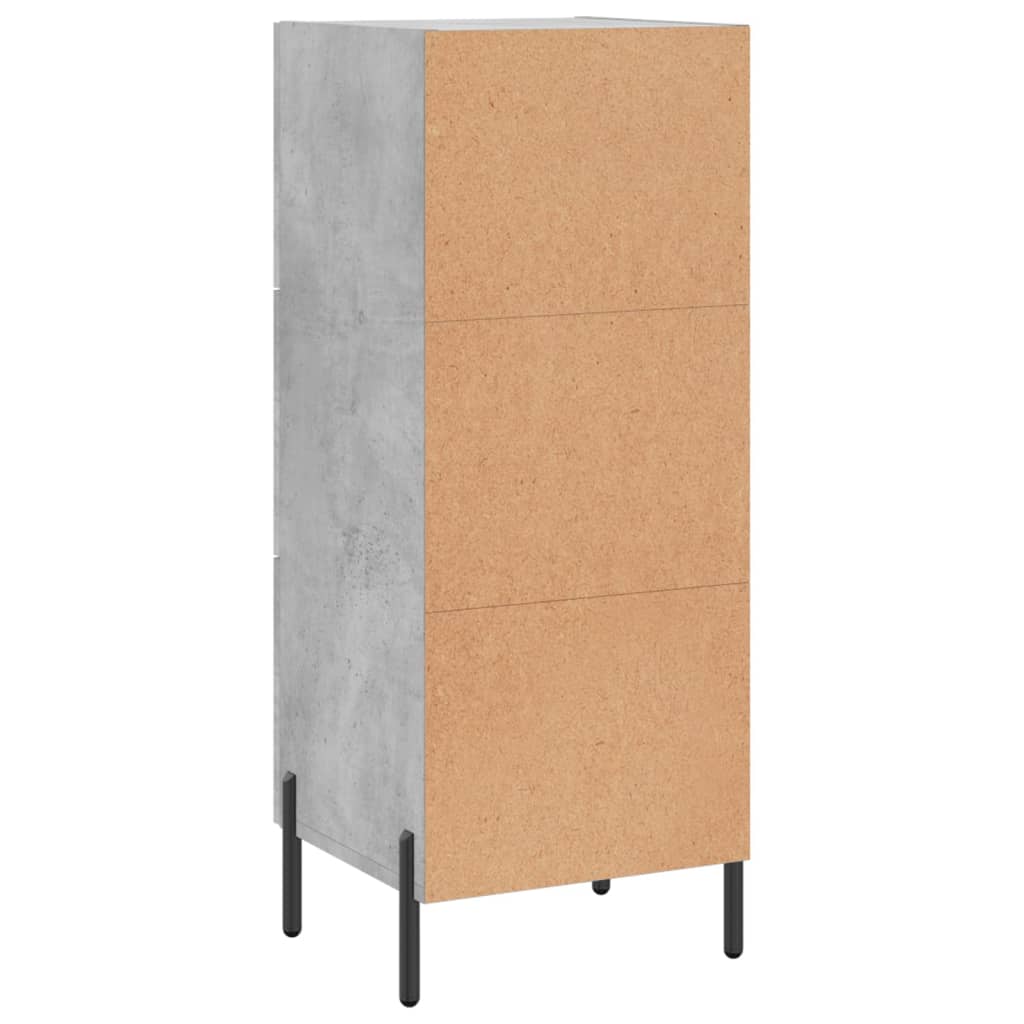 Side cabinet, concrete gray, 34.5x34x90cm, engineered wood