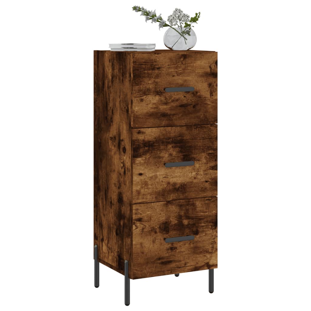 Side cabinet, smoky oak, 34.5x34x90cm, engineered wood